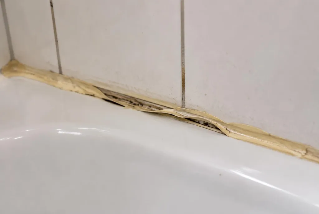 Kitbedrijf Den Helder – loslatende kit naast het bad